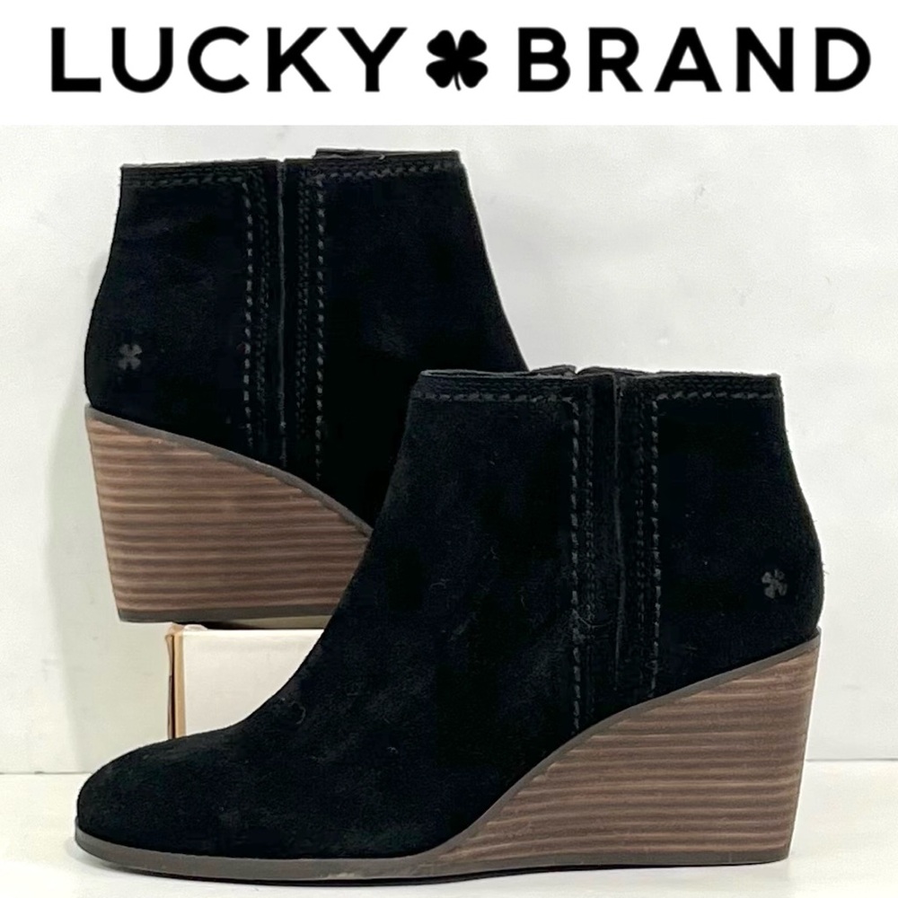 Lucky Brand Women’s Zaccy Wedge Ankle Boots